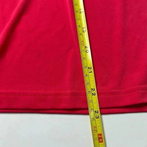 Dana Buchman Women’s Top Blouse Large Pink Short Sleeve Button Down Pockets - Picture 9 of 10